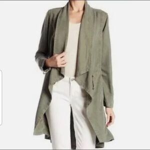MAX JEANS Draped Front Tencel Jacket - Silver Sage